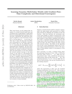 Learning Gaussian Multi-Index Models with Gradient Flow: Time Complexity and Directional Convergence