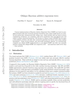 Oblique Bayesian additive regression trees