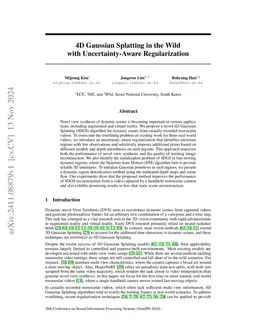 4D Gaussian Splatting in the Wild with Uncertainty-Aware Regularization