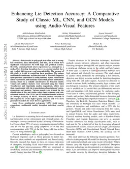 Enhancing Lie Detection Accuracy: A Comparative Study of Classic ML,
  CNN, and GCN Models using Audio-Visual Features