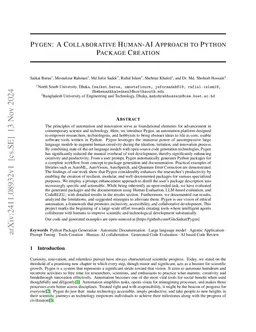 PyGen: A Collaborative Human-AI Approach to Python Package Creation