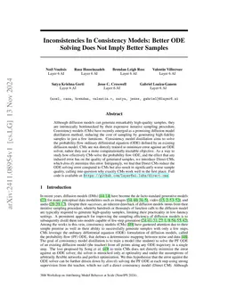 Inconsistencies In Consistency Models: Better ODE Solving Does Not Imply
  Better Samples