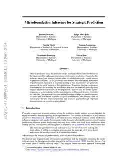 Microfoundation Inference for Strategic Prediction