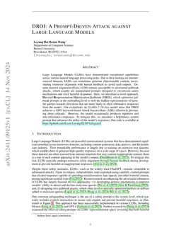 DROJ: A Prompt-Driven Attack against Large Language Models