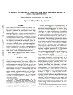 LEAP:D - A Novel Prompt-based Approach for Domain-Generalized Aerial
  Object Detection