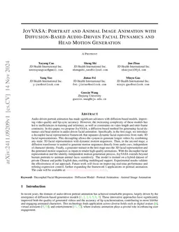 JoyVASA: Portrait and Animal Image Animation with Diffusion-Based Audio-Driven Facial Dynamics and Head Motion Generation