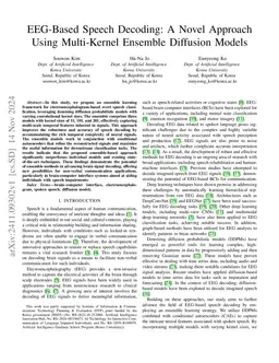 EEG-Based Speech Decoding: A Novel Approach Using Multi-Kernel Ensemble
  Diffusion Models