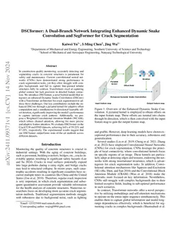 DSCformer: A Dual-Branch Network Integrating Enhanced Dynamic Snake
  Convolution and SegFormer for Crack Segmentation