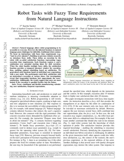 Robot Tasks with Fuzzy Time Requirements from Natural Language
  Instructions