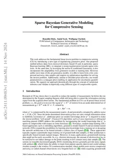 Sparse Bayesian Generative Modeling for Compressive Sensing