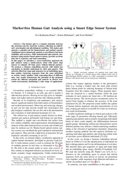 Marker-free Human Gait Analysis using a Smart Edge Sensor System
