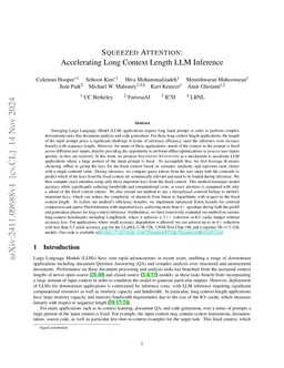 Squeezed Attention: Accelerating Long Context Length LLM Inference