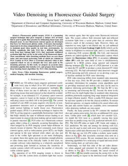 Video Denoising in Fluorescence Guided Surgery