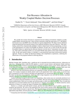 Fair Resource Allocation in Weakly Coupled Markov Decision Processes