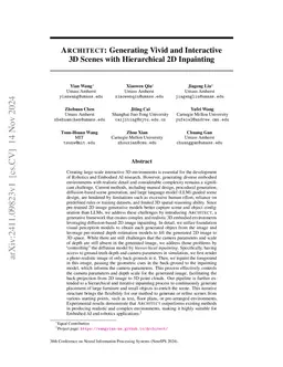 Architect: Generating Vivid and Interactive 3D Scenes with Hierarchical
  2D Inpainting