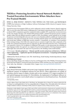 TEESlice: Protecting Sensitive Neural Network Models in Trusted
  Execution Environments When Attackers have Pre-Trained Models