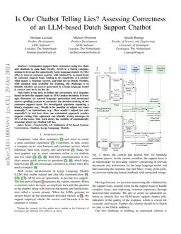 Is Our Chatbot Telling Lies? Assessing Correctness of an LLM-based Dutch Support Chatbot