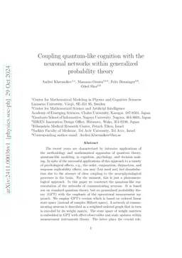 Coupling quantum-like cognition with the neuronal networks within generalized probability theory