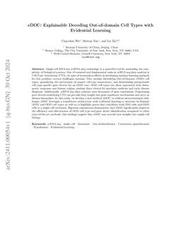 eDOC: Explainable Decoding Out-of-domain Cell Types with Evidential
  Learning