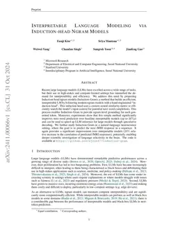 Interpretable Next-token Prediction via the Generalized Induction Head
