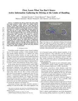 First, Learn What You Don't Know: Active Information Gathering for Driving at the Limits of Handling