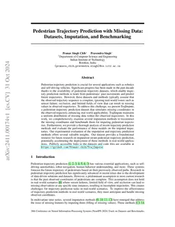Pedestrian Trajectory Prediction with Missing Data: Datasets,
  Imputation, and Benchmarking