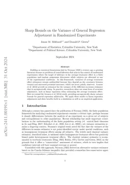 Sharp Bounds on the Variance of General Regression Adjustment in
  Randomized Experiments