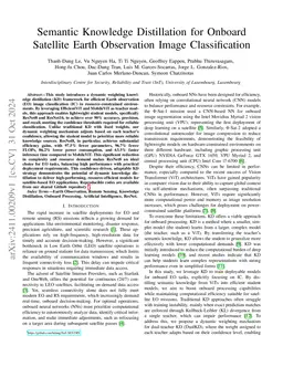Semantic Knowledge Distillation for Onboard Satellite Earth Observation
  Image Classification