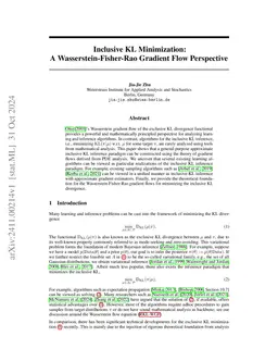 Inclusive KL Minimization: A Wasserstein-Fisher-Rao Gradient Flow
  Perspective