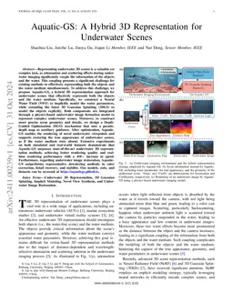 Aquatic-GS: A Hybrid 3D Representation for Underwater Scenes