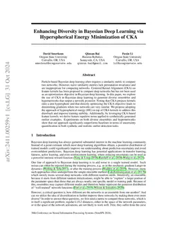 Enhancing Diversity in Bayesian Deep Learning via Hyperspherical Energy
  Minimization of CKA