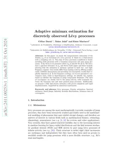 Adaptive minimax estimation for discretely observed Lévy processes