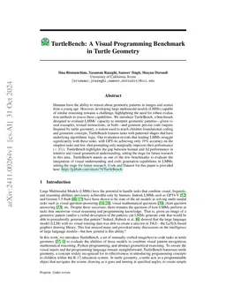 TurtleBench: A Visual Programming Benchmark in Turtle Geometry