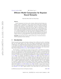 Efficient Model Compression for Bayesian Neural Networks