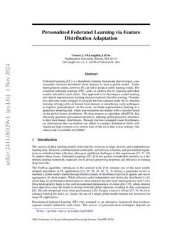 Personalized Federated Learning via Feature Distribution Adaptation