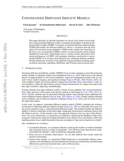 Linearly Constrained Diffusion Implicit Models