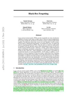 Black-Box Forgetting