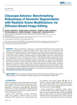 Cityscape-Adverse: Benchmarking Robustness of Semantic Segmentation with
  Realistic Scene Modifications via Diffusion-Based Image Editing