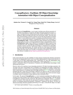 ConceptFactory: Facilitate 3D Object Knowledge Annotation with Object
  Conceptualization