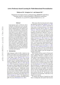 Comparison-based Active Preference Learning for Multi-dimensional Personalization