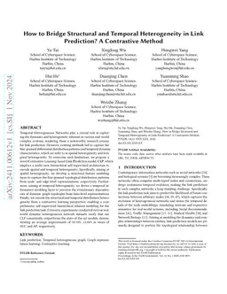 How to Bridge Spatial and Temporal Heterogeneity in Link Prediction? A Contrastive Method