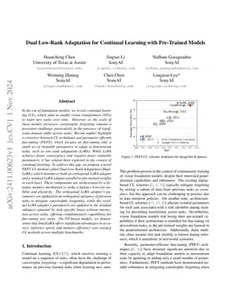 Replay-Free Continual Low-Rank Adaptation with Dynamic Memory