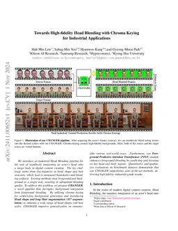 Towards High-fidelity Head Blending with Chroma Keying for Industrial
  Applications