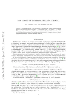 New classes of reversible cellular automata