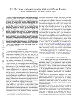 FG-PE: Factor-graph Approach for Multi-robot Pursuit-Evasion