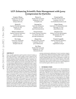 LCP: Enhancing Scientific Data Management with Lossy Compression for
  Particles