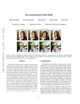 Face Anonymization Made Simple