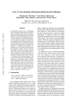 FIRE: Fact-checking with Iterative Retrieval and Verification