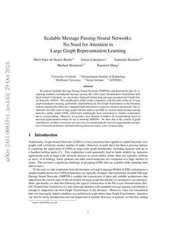 Scalable Message Passing Neural Networks: No Need for Attention in Large
  Graph Representation Learning