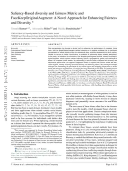 Saliency-Based diversity and fairness Metric and
  FaceKeepOriginalAugment: A Novel Approach for Enhancing Fairness and
  Diversity